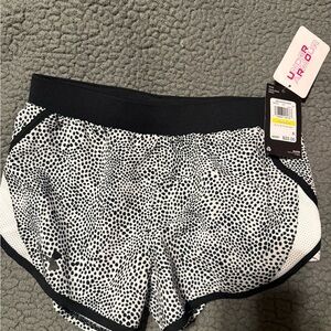 Under Armour Youth Black and White Dotted Shorts